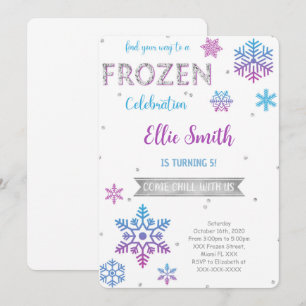 Invitación de cumpleaños congelada