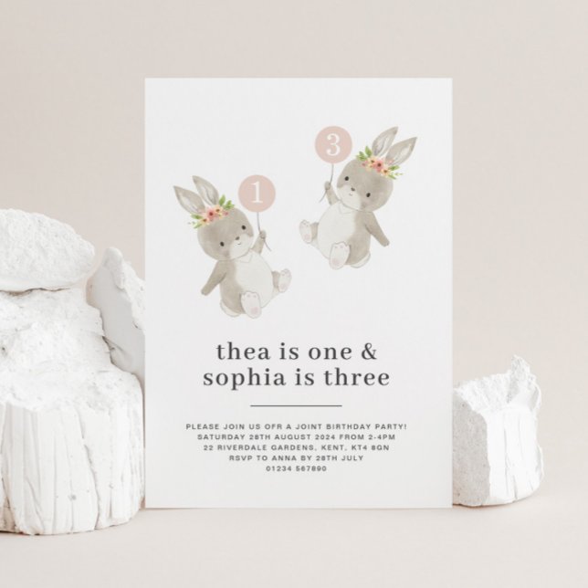 Invitación de cumpleaños conjunta a Chicas congéni (Subido por el creador)