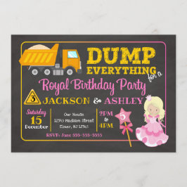 Invitación de cumpleaños conjunta de construcción