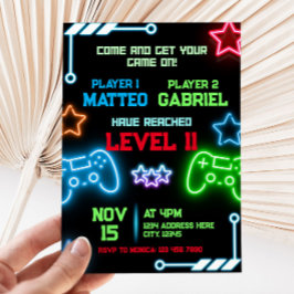 Invitación de cumpleaños conjunta de Fiesta de jue