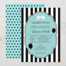 Invitación de cumpleaños Corazón de Tiffany y Co