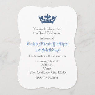 Invitación de cumpleaños Crown Royal con purpurina
