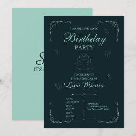 Invitación de cumpleaños Dark Sage