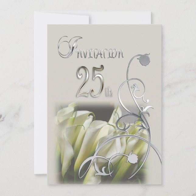 Invitación de cumpleaños de 25º aniversario - Liri (Anverso)