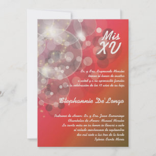 Invitación de cumpleaños de 5 x 7 Glitz Glimmer Qu