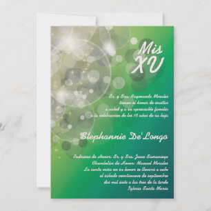 Invitación de cumpleaños de 5 x 7 Glitz Glimmer Qu