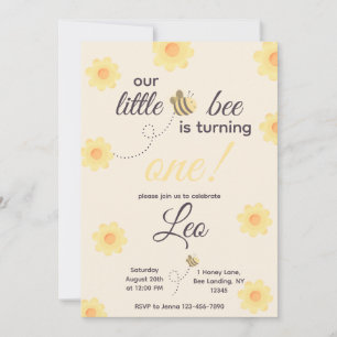 Invitación de cumpleaños de abeja