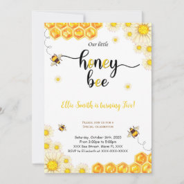 Invitación de cumpleaños de abeja