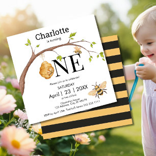 Invitación de cumpleaños de abeja