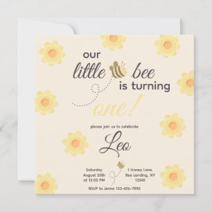Invitación de cumpleaños de abeja