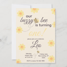 Invitación de cumpleaños de abeja