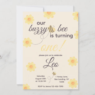 Invitación de cumpleaños de abeja