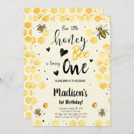 Invitación de cumpleaños de abejas editable