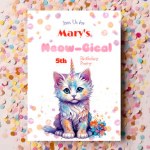 Invitación de cumpleaños de acuarela de color de a