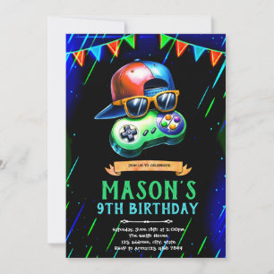 invitación de cumpleaños de adolescente con brillo