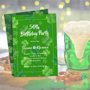 Invitación de cumpleaños de adulto con temática ir