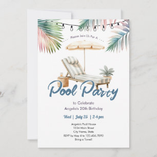 Invitación de Cumpleaños de Adultos a Fiesta en la