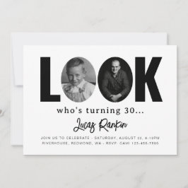 Invitación de cumpleaños de adultos minimalistas |