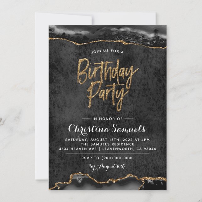 Invitación de cumpleaños de Agate (Anverso)
