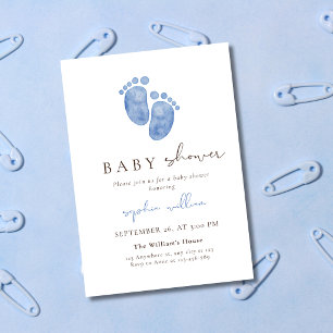 Invitación de Cumpleaños de Agua Azul para Baby Sh