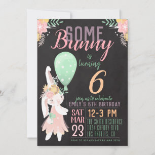 Invitación de cumpleaños de algún conejito