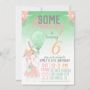 Invitación de cumpleaños de algún conejito