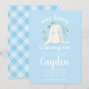 Invitación de cumpleaños de algún conejito a cuadr