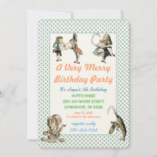 Invitación de Cumpleaños de Alicia en el País de l