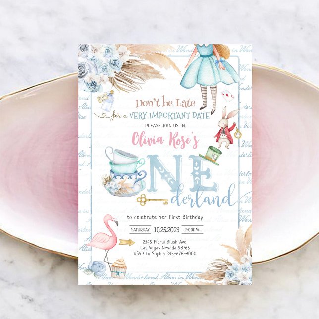 Invitación de cumpleaños de Alicia en el País de l (Subido por el creador)