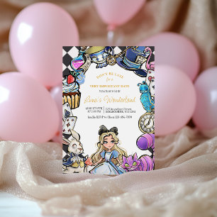 Invitación de cumpleaños de Alicia en el país de l