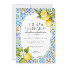 Invitación de cumpleaños de Amalfi a la costa cost