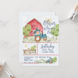 🎉🚜 Invitación de cumpleaños de amigos del corral