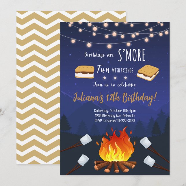 Invitación de cumpleaños de amigos más divertidos (Anverso / Reverso)