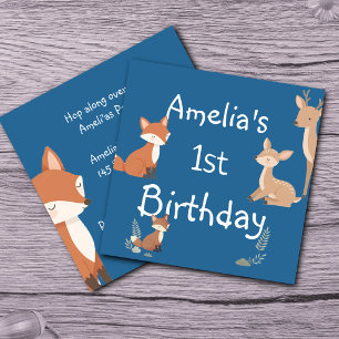 Invitación de Cumpleaños de Amiguitos del Bosque A