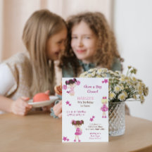 Invitación de cumpleaños de animador