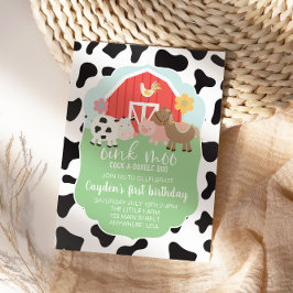 invitación de cumpleaños de animal de granja con e