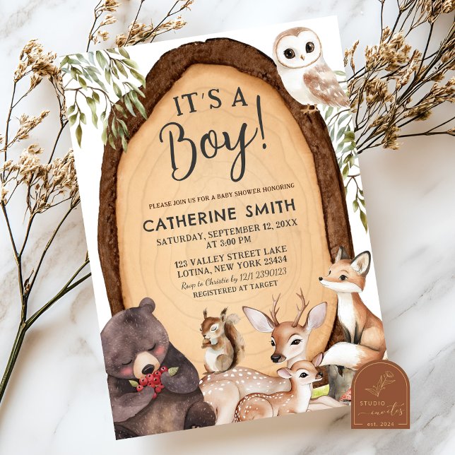 Invitación de Cumpleaños de Animal del Bosque Salv (Subido por el creador)