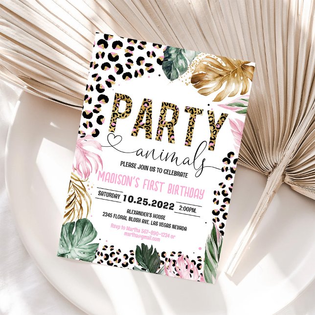 Invitación de Cumpleaños de Animales de Fiesta con (Subido por el creador)