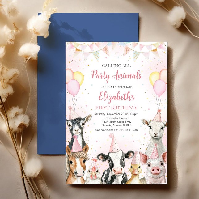 Invitación de cumpleaños de animales de granja (Subido por el creador)