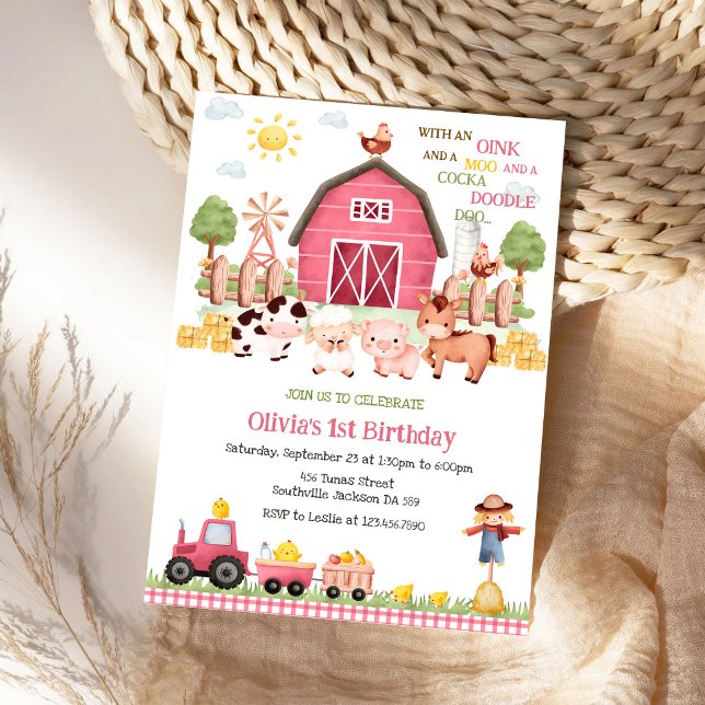 Invitación de cumpleaños de animales de granja (Subido por el creador)