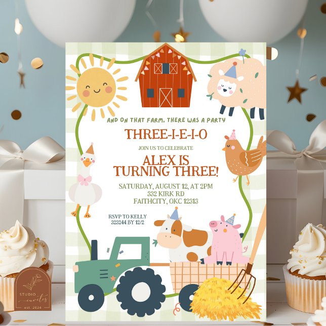 invitación de cumpleaños de animales de granja lin (Subido por el creador)