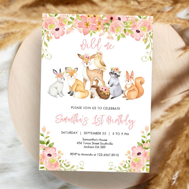 Invitación de cumpleaños de animales del bosque (Subido por el creador)