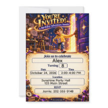 Invitación de cumpleaños de AnimatedLabbs Ziggy Ad