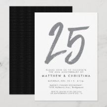 Invitación de cumpleaños de aniversario de 25 años