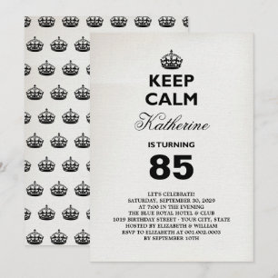 Invitación de cumpleaños de aniversario vintage Ma