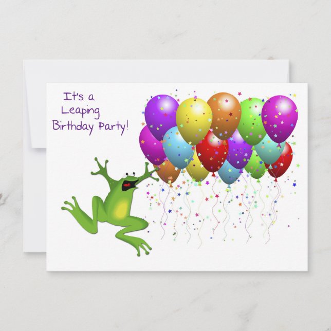 Invitación de cumpleaños de año bisiesto (Anverso)