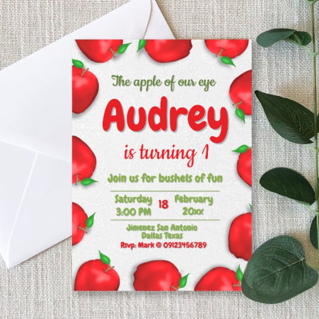 Invitación de cumpleaños de Apple (Apple Birthday Invitation)