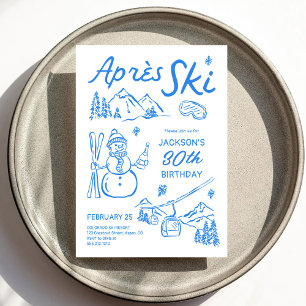 Invitación de cumpleaños de Après Ski para fiesta