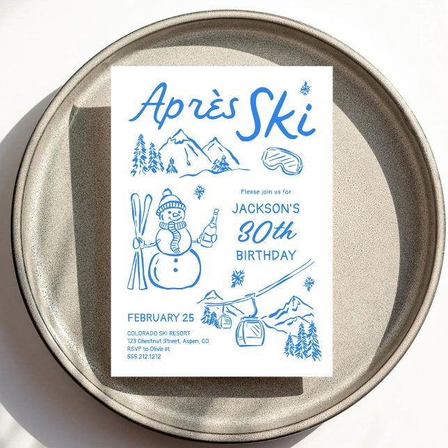 Invitación de cumpleaños de Après Ski para fiesta  (Subido por el creador)