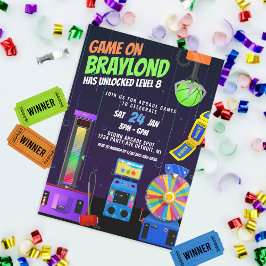 Invitación de cumpleaños de arcade